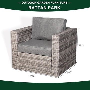 Charing Range Pair of Arm Chairs Arm Chair in beige weave and grey cushions